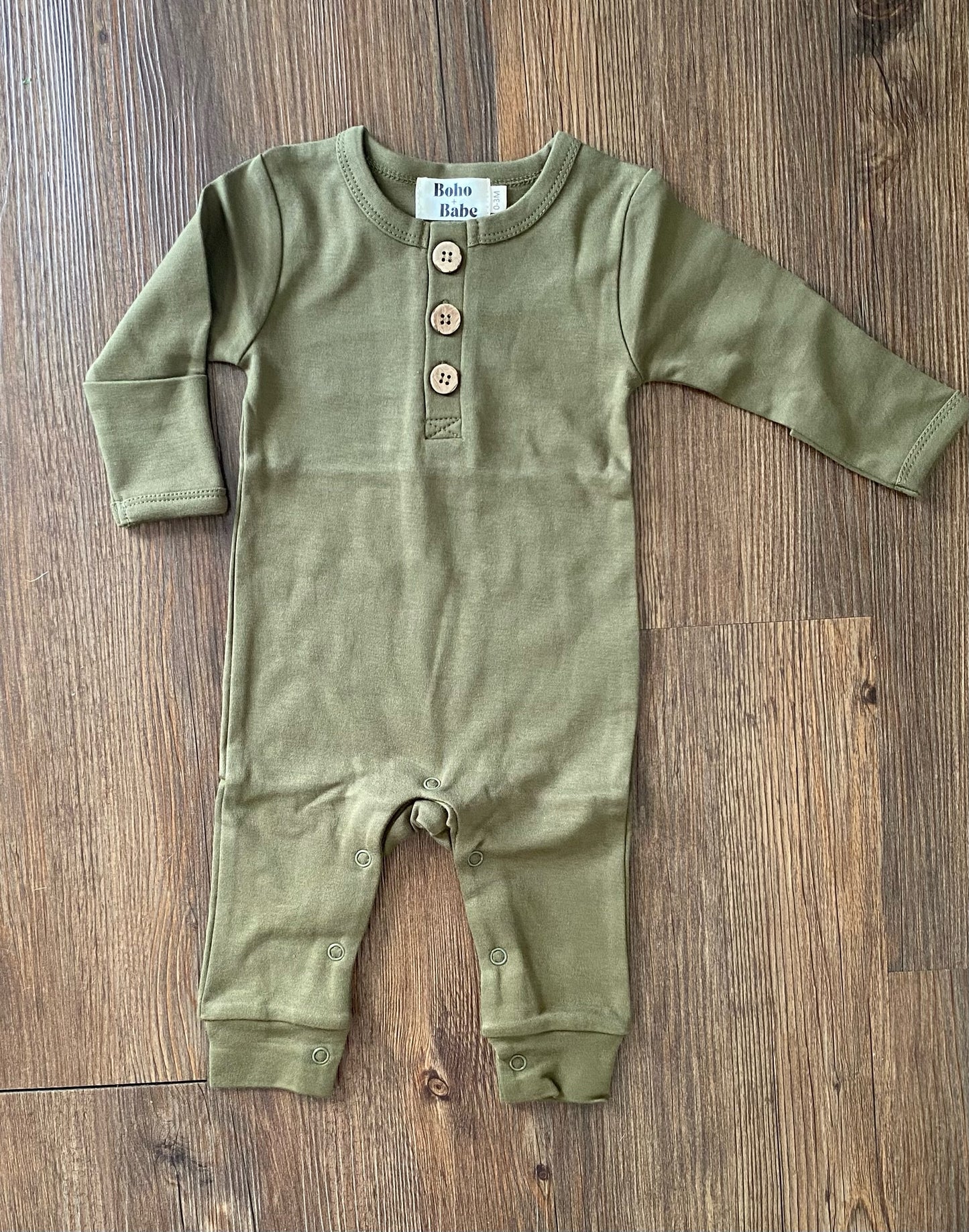 Olive Green Baby Romper