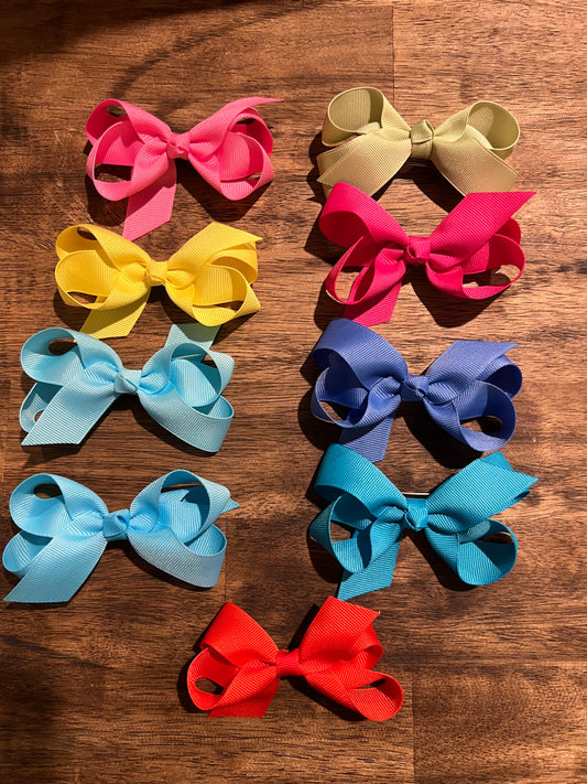 4 Inch Solid Hair Bows