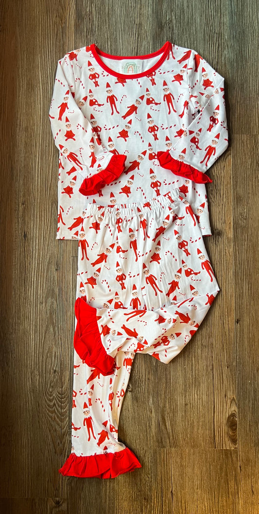 Elf on the Shelf Ruffle Girl Pjs