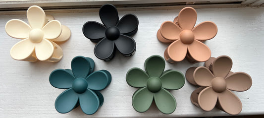 Large Flower Hair Clips