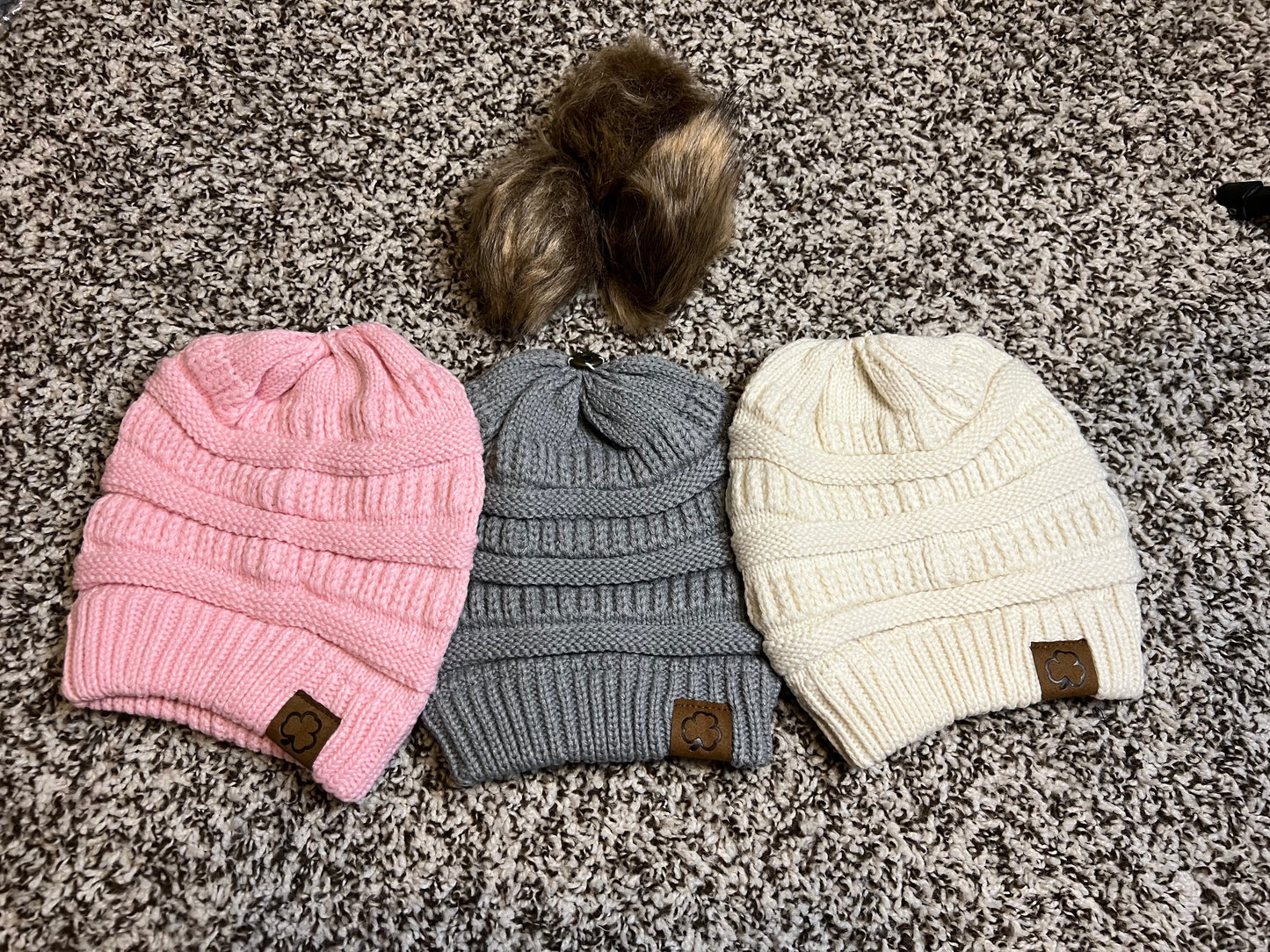 Beanie with Detachable Pom Pom