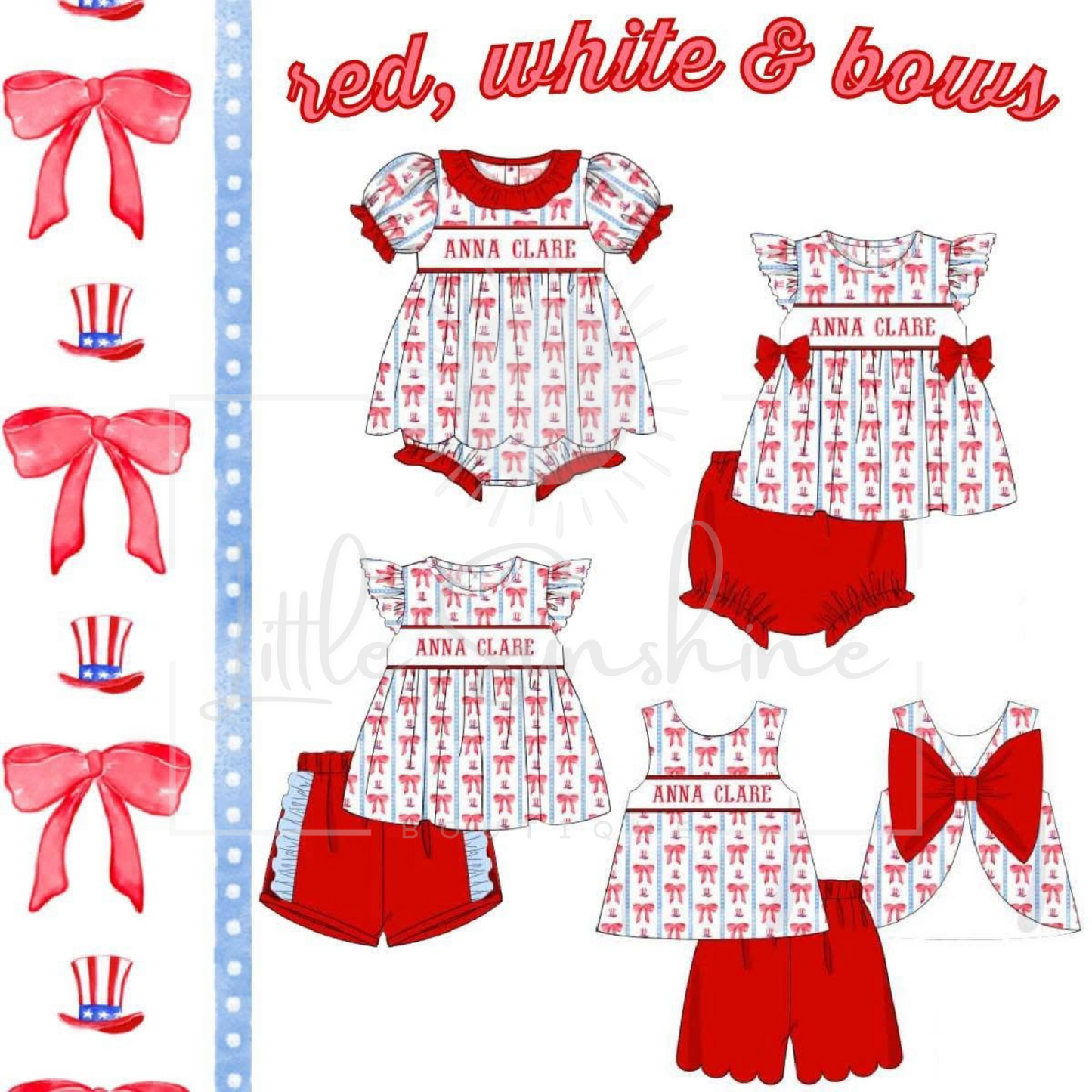 Red White and Bows Collection