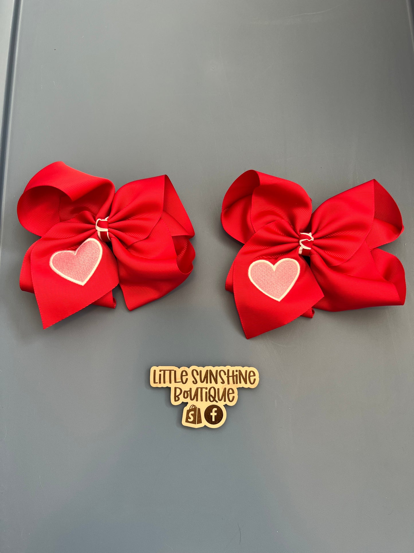 Red Valentines Hair Bows