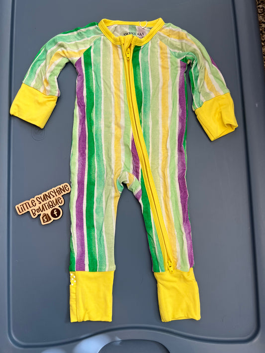 Mardi Gras Stripe Bamboo Zippie