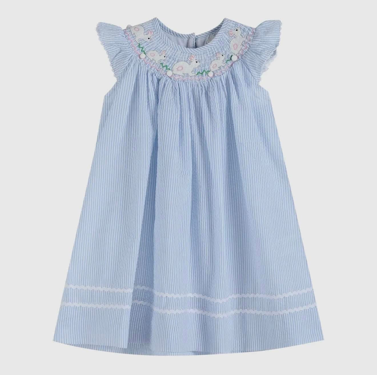 Blue Bunny Smocked Dress