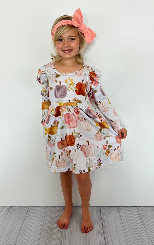 Watercolor Pumpkin Dress