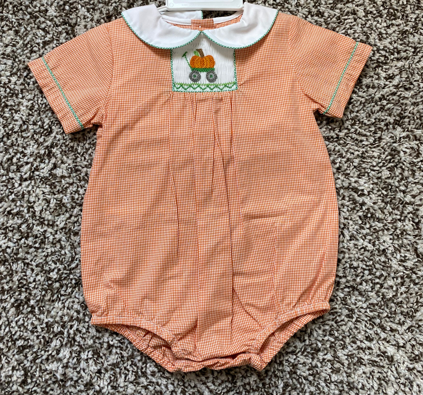 Petit Ami Orange Pumpkin Smock